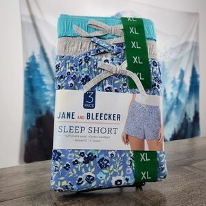 Jane and Bleecker Sleep Shorts 3-Pack XL Multicolored NWT